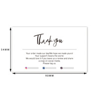 Papier d'art, papier offset, carton, papier cartonné blanc, carte de remerciement personnalisée pour le commerce électronique pour les petites entreprises