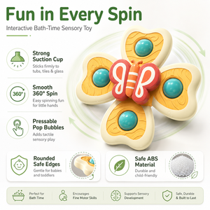 Jouet sensoriel pour bébé, <span class=keywords><strong>spinner</strong></span> à ventouse papillon, pour le bain - Product Image 3