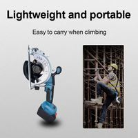 Scie circulaire sans fil portative 18V 125mm avec surface réglable pour le bois et la pierre, outils de menuiserie