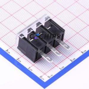 KF28H-7.62-3P Barrier Terminal Block Through hole Component (THT),P=7.62mm Connector With Cover Plate 7.62mm 1x3P Straight Pin - Product Image 2