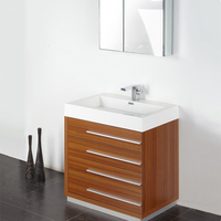 Meuble-lavabo mural personnalisé au design épuré avec vasque