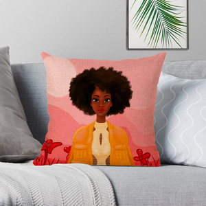 Venta al por mayor negro lindo chica impresa bonita dama Africana suave hogar silla Decoración sofá cojines <span class=keywords><strong>fundas</strong></span> <span class=keywords><strong>para</strong></span> sofá - Product Image 5