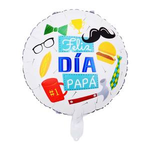 Vente en gros marteau perforateur espagnol imprimé 18 pouces ballons mylar hélium fête des pères pour cadeau de fête des pères 2024 décorations de fête - Product Image 2