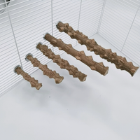 Perchoir écologique en bois d'ash épineux pour oiseaux, jouet à mâcher, bâton de ponçage des griffes, plateforme, accessoire pour cage à oiseaux