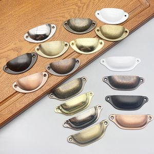 Hot Zinc Chinese Style <strong>Shell</strong> Self-tapping Screw Installation Bronze Gold White Black <strong>Handle</strong> <strong>Cabinet</strong> Kitchen <strong>Pulls</strong> <strong>Drawer</strong> <strong>Pull</strong> - Product Image 2
