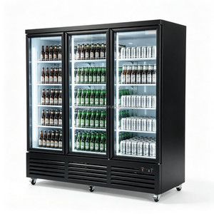 Réfrigérateur de présentation à 3 portes vitrées pour usage commercial, avec compresseur basé sur le dessous, armoire de réfrigération commerciale - Product Image 2