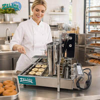Máquina Automática para Hacer Donuts, 4 Filas, Mini Máquina Eléctrica para Freír Donuts, 1800 Piezas/h, Máquina para Hacer Mini Donuts de Alta Velocidad para Panadería y Pastelería