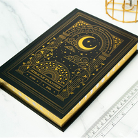Journaux Promotionnels Personnalisés en Cuir Pu Motif Doré en Gros Cadeau Carnet A5 Avec Côté Doré