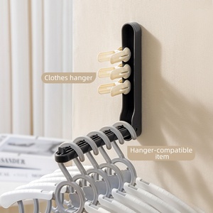 Multi-functional Bathroom Balcony <b>Clothes</b> Cap Hat Shelf Folding Hanger Storage <b>Rack</b> Non-perforated Home Gadgets Storage <b>Rack</b> - Product Image 3