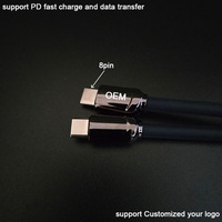 Cables USB C a 8 Pines Económicos de Goma con Alta Flexibilidad, Elasticidad, Ductilidad y Resiliencia
