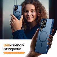 Étui de téléphone magnétique mat et doux pour la peau pour Samsung Galaxy S26 Ultra S25 Ultra S25 FE, coque rigide antichoc en PC