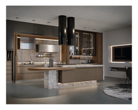 Armoire de rangement de cuisine murale intelligente moderne sur mesure avec système de descente