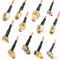 Câble coaxial RF personnalisable RG316 RG174 SMA vers N UHF MMCX BNC TNC CRC9 SMB pour applications d'antenne, de câble d'alimentation et de câble de test