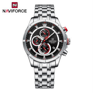 Montres à quartz lumineuses NAVIFORCE 8046 pour hommes, en acier, étanches, avec calendrier, chronographe, trois aiguilles, originales, nouvelle mode - Product Image 1