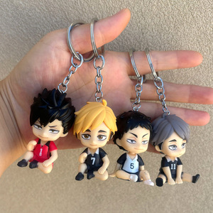 8 designs en un seul ensemble, porte-clés pendentif en PVC 3D de haute qualité pour les fans de l'<span class=keywords><strong>anime</strong></span> <span class=keywords><strong>Haikyuu</strong></span>, assis et debout, comme cadeau - Product Image 6