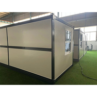Conteneur pliable prêt à être expédié, maison préfabriquée mobile, mini-maisons fabriquées en acier pour application en bâtiment de bureaux