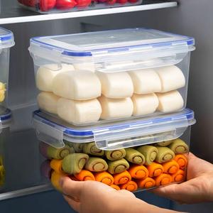 2000ml dikdörtgen plastik gıda saklama kutuları kapaklar PP malzeme nem geçirmez taze tutma eşya kutuları tedarik tazelik kutuları - Product Image 6