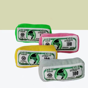 ของเล่นสุนัขสุดหรูแบบขายส่ง ตุ๊กตาขนนุ่มรูปดอลลาร์ น่ารัก มีเสียงบีบ สนุกสนาน ทนทาน ทำจากผ้าฝ้าย - Product Image 2