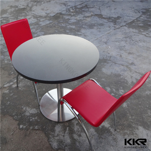 Phòng Ăn Đầu Bằng Đá Cẩm Thạch Và Kim Loại Chân Rắn Bề Mặt <span class=keywords><strong>Polyester</strong></span> <span class=keywords><strong>Resin</strong></span> Đá Bàn Ăn - Product Image 4