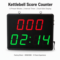 Compteur de temps à affichage double face pour kettlebell, idéal pour l'entraînement et le CrossFit