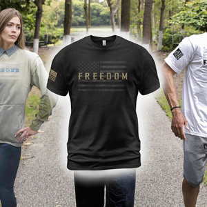 Men Freedom <b>Flag</b> T Shirt 100% Cotton O Neck Short Sleeve Printed Tee for Father's Day Gift - Product Image 2