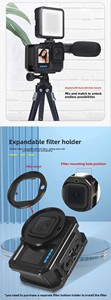 Adattatore Cold Shoe per Espansione Supporto Fotocamera Action, Gabbia in Alluminio per GoPro Hero 13 12 11 10 9 Black - Product Image 3