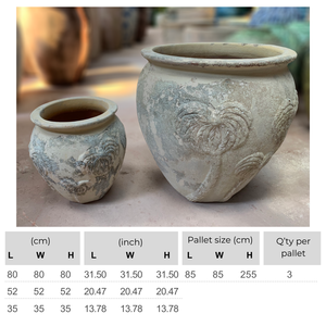 Style européen grand vase de jardin en céramique en terre cuite antigel urne émaillée jardinière trou de drainage écologique décor extérieur à la maison - Product Image 2