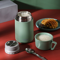Boîte à lunch en acier inoxydable 304 de 500 ml pour le petit-déjeuner, récipient alimentaire thermique, restauration