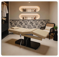 Table de massage électrique multifonctionnelle à 3 moteurs, lit de soin médical de luxe, chaise de beauté pour salon