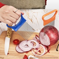 Couvre-aiguille de attendrisseur de viande, stabilisateur d'oignon, trancheuse, outil manuel en acier inoxydable pour fruits et légumes, prêt pour la fabrication