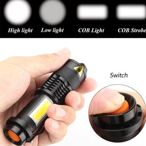 Linterna Táctica Mini LED COB Portátil de Aleación de Aluminio con Clip para Bolígrafo, Luz de Mano Inteligente de 3W con Batería <span class=keywords><strong>AA</strong></span> - Product Image 3