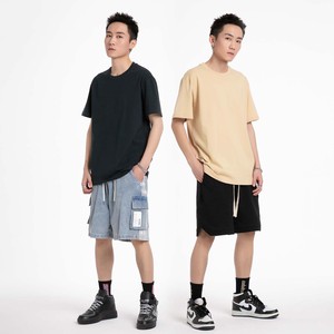 Vente en gros personnalisé T-shirt pour <span class=keywords><strong>homme</strong></span> Vêtements d'équipe d'entreprise Promo léger et durable Logo en relief imprimé en coton col rond manches courtes - Product Image 2