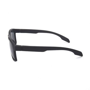 Lunettes de soleil polarisées TAC de style sportif avec monture carrée en TR90 noir mat, logo personnalisé, lunettes de conduite pour hommes, couleur personnalisée - Product Image 3