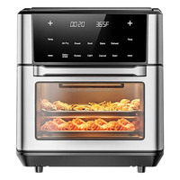AOJA Friteuse à Air Intelligente 14L 2000w Acier Inoxydable Avec Rôtisserie Grille-Pain Déshydrateur Cuisson Sans Huile Friteuse à Air Numérique Four 12L