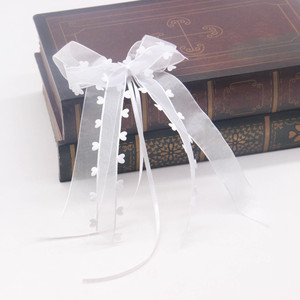 Cinta de Organza con lazo de satén para decoración de <span class=keywords><strong>coche</strong></span>, luces de <span class=keywords><strong>boda</strong></span> para el Día de San Valentín, corazón de amor, lámpara de visión trasera, lazo de amor - Product Image 4