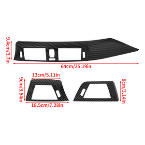 Car Window Lift <b>Switch</b> Frame Cover Carbon Fiber Style ABS Interior Trim Sticker for X1 F48 X2 F47 - Product Image 3