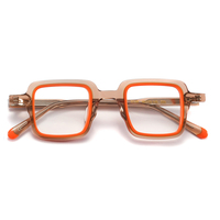 Gafas de Acetato de Alta Calidad Estilo Vintage, Monturas Ópticas de Diseño Italiano Europeo, Gafas para Jóvenes y Chicas