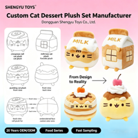 Jouets en peluche personnalisés OEM ODM, Peluche chat gris, Figurine chat en peluche, Jouet en peluche pour machine à griffes, Usine de jouets en peluche