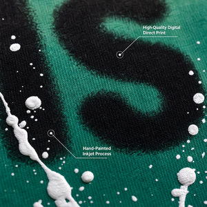 RAMAX 250gsm Heavyweight Green Gradient <strong>T</strong>-<strong>shirt</strong> Spray Paint Graphic Splatter Streetwear Tee Men OEM Factory MOQ 50pcs - Product Image 2