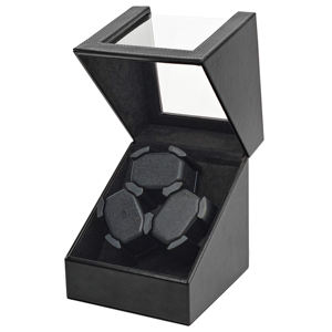 Boîte <span class=keywords><strong>Remontoir</strong></span> <span class=keywords><strong>Automatique</strong></span> Triple pour Montres Mécaniques, en Cuir PU Noir, avec Mode <span class=keywords><strong>Silencieux</strong></span> Actif et Arrêt <span class=keywords><strong>Automatique</strong></span> - Product Image 6