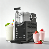Machine à slush portable à faible bruit, 200W, entièrement automatique, 5 réglages prédéfinis, capacité de 2L, pour usage domestique, en plastique, pour smoothies au lait