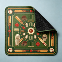 Tapis de Mahjong en microfibre antidérapant motif floral ambré, motif nid d'abeille, pour 4 joueurs, cadeau