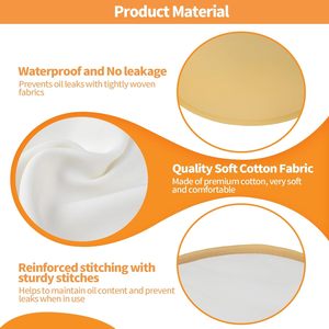 2Pcs Coussinets d'allaitement à l'huile de ricin Pack d'huile de ricin bio réutilisable pour les soins des seins Doux et confortable Coton Huile de ricin Enveloppement des seins - Product Image 3