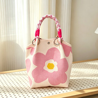 Sac fourre-tout tricoté SUOLING avec fermoir magnétique carré, poignée de poignet, sac cadeau, souvenir de mariage, motif floral et dessin animé 32