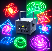Cubo Láser de Animación RGB de 3W 5W para DJ Disco, Controlado por Aplicación, Recargable, IP20, Luces de Escenario para Teléfono Móvil, Bodas y Fiestas