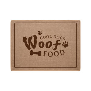 Tapis d'alimentation pour animaux de compagnie, rectangulaire, 35x50cm, en matériaux mélangés, lavable, tapis pour nourriture pour chien, antidérapant, absorbant, tapis d'entraînement - Product Image 1