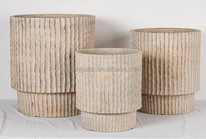 Good Quality Customized Vintage Europe Indoor/Outdoor Lightweight Eco-Friendly Floor Shopping Mall Use 30L <b>Set</b> Flower Pots - Product Image 5