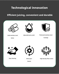Presse-agrumes à canne à sucre de table commerciale - Extracteur à manivelle pour jus frais - Product Image 3