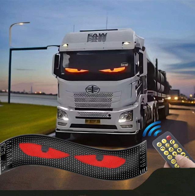 Devil's Eye LED Flexible Screen Interior Car and Truck Window Decorative Lights LCD Display Product Category