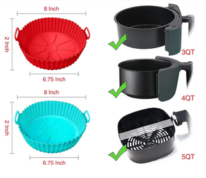 OKSILICONE <span class=keywords><strong>Accessori</strong></span> da Forno: Tappetino in Silicone Riutilizzabile per <span class=keywords><strong>Friggitrice</strong></span> <span class=keywords><strong>ad</strong></span> <span class=keywords><strong>Aria</strong></span>, Facile da Pulire, Sostitutivo della Carta Forno - Product Image 3